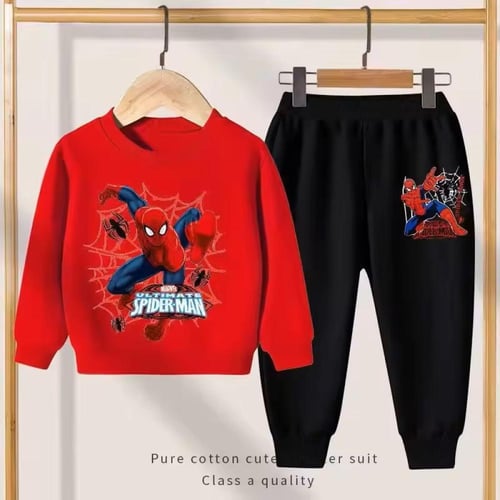 طقم هودي وسراويل من Disney-Spider-Man للأولاد والب...