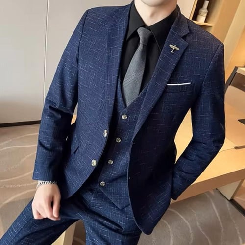 بدلة زفاف رجالية مهنية ، بدلة العريس ، سترة وبنطلو...