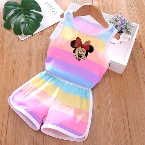 الصيف الطفل الاطفال الملابس مجموعات لطيف ميني ميكي