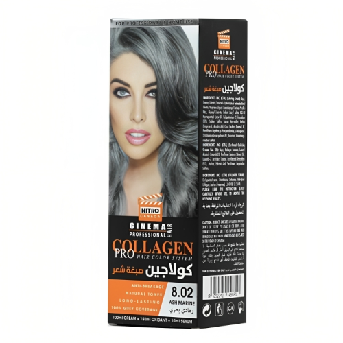 نيترو كندا صبغة شعر بالكولاجين، رمادي بحري 8.02