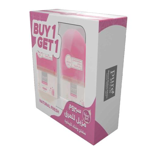 بيور بيوتي رول سيروم شد مفتح مقاوم لتعرق 1 +1