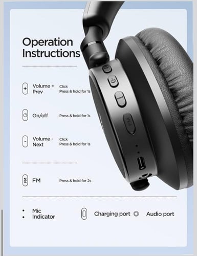 سماعة جوي روم JR-OH1 لاسلكية بلوتوث 5.4