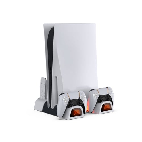 قاعدة PS5 DOBE 5 في 1 RGB – تبريد + شحن يد + تنظيم...