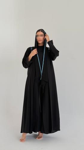 Aabaya with sky blue embroidery