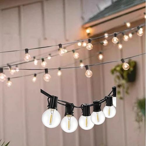 إضاءة عقد اسود مع لمباتها E12 طول 50 متر