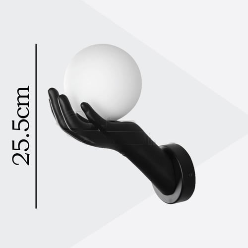 إضاءة جدارية مفرد على شكل يد ( لمبه غرز ) مقاس الم...