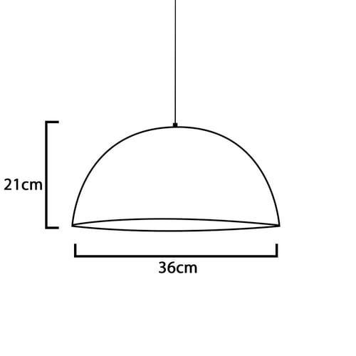 علاقي نجف اسود وذهبي تصميم قبة قاعده E27 قطر 36cm