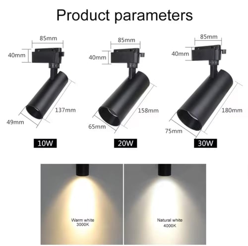 كشاف ليد مجرى تراك لايت اسود 30 واط