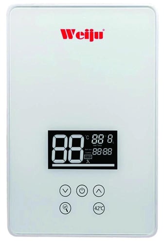 سخان فوري لون ابيض مع شاشة LED