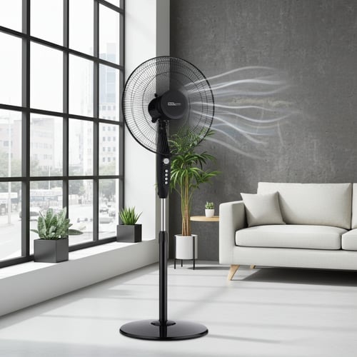 مروحة ستاند الكترو جنرال 16 بوصة 3 سرعات 5 شفرات F...