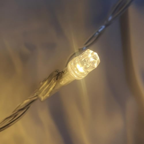 حبل زينة 50 متر لون انارة شمسي 500 لمبة LED سلك شف...