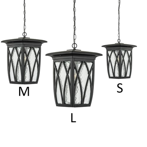 فانوس علاقي اسود متعدد الاحجام