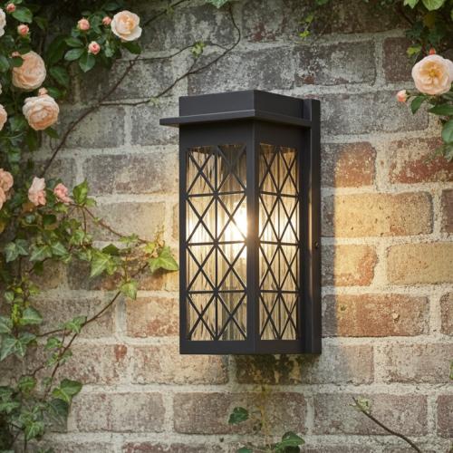 ابليك جداري خارجي مودرن اسود E27