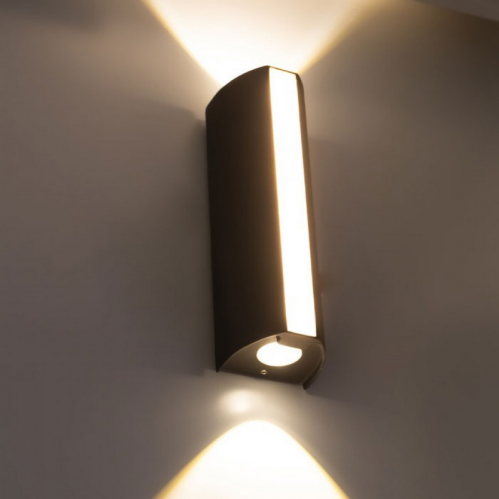 ابليك حائط اسود المنيوم ليد اصفر 16w مقاس 22cm x 6...