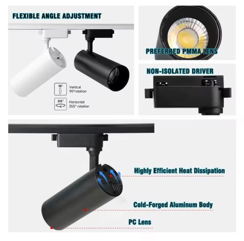 كشاف ليد مجرى تراك لايت اسود 40 واط