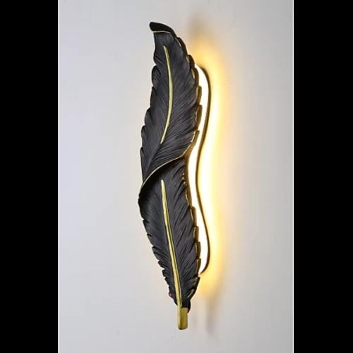 ابليك جداري ريش جداري طراز حديث لون الشكل اسود مقا...