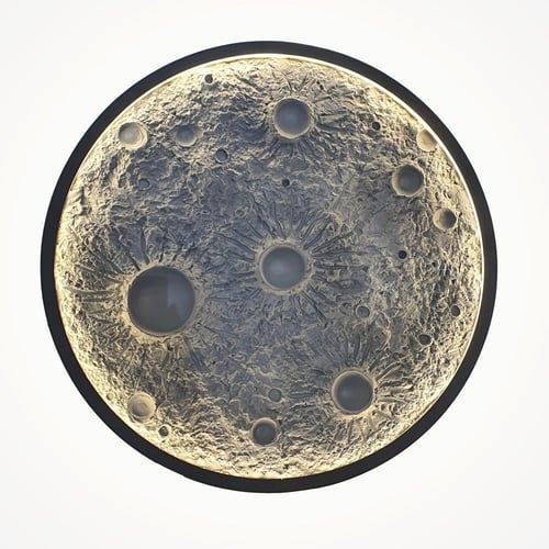 انارة جداريه على شكل قمر مكتمل بثلاث الوان اضاءة م...