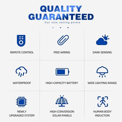 كشاف شارع بالطاقة الشمسية 400 واط 8 عدسات مقاوم لل...