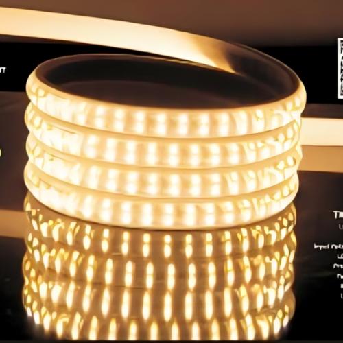 شريط اضاءة لون اضاءه ابيض اصفر شمسي 11واط خطين 130...