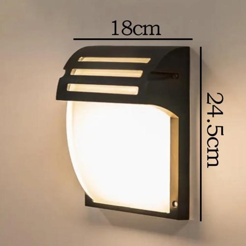 ابليك برج جداري خارجي أسود اضاءة صفراء 20W مقاس 18...