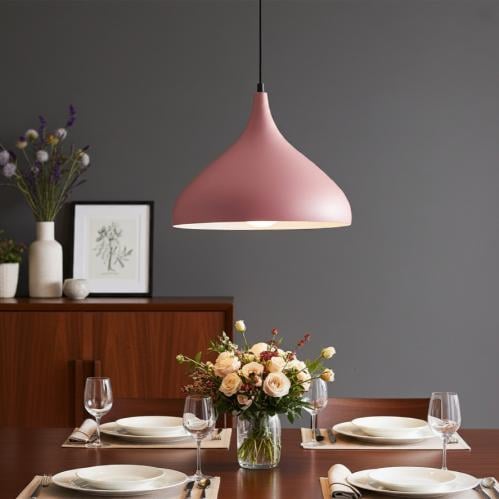 علاقي نجف وردي انيق قاعده E27 قطر 30cm