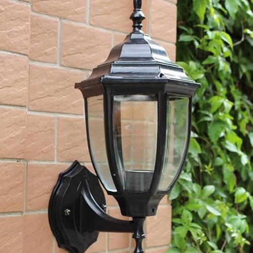 فانوس جدار اسود كبير E27