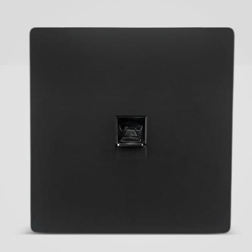 فيش تلفون مفرد أسود مطفي مقاس 7 × 7 سم