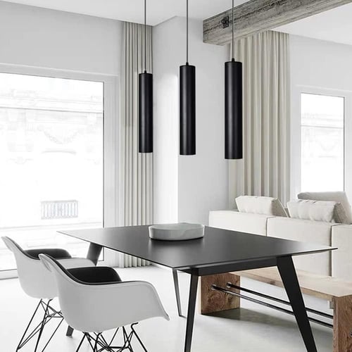 علاقي مفرد اسطواني اسود غامق طول 40cm لمبة تغيير G...