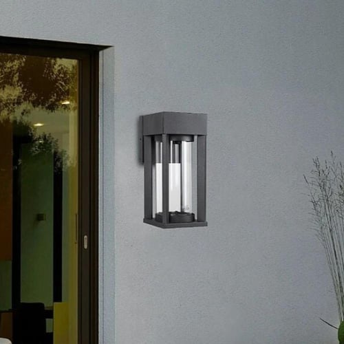 فانوس كشاف بوابة جداري بولوت اسود E27