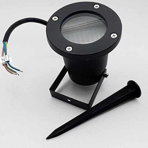 كشاف غرس اسود سادة قابل لتغيير اللمبة GU10