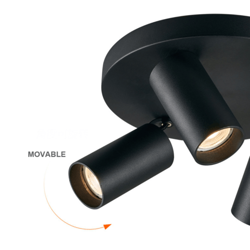 تراك لايت ثلاثي اسود تغيير لمبة GU10
