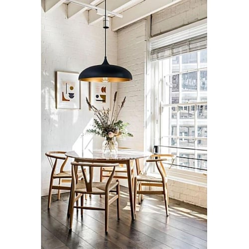 علاقي مودرن اسود مع ذهبي E27