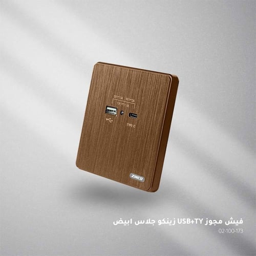 فيش USB و Type C مجوز بني