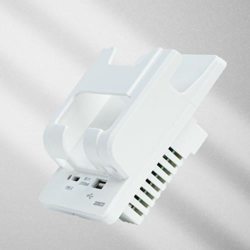 فيش بحامل جوال ابيض ZINCO/WH-Z1-2USB3.1B/USB+TY