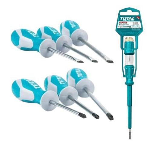 طقم مفكات براغي 6 قطع متعدد المقاسات مع مفك اختبار...