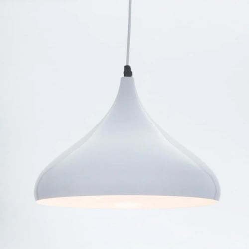 علاقي نجف ابيض قاعده E27 قطر 31.5cm