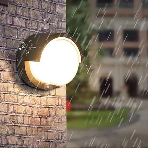 لمبة ابليك جداري شكل دائري 18 واط أصفر