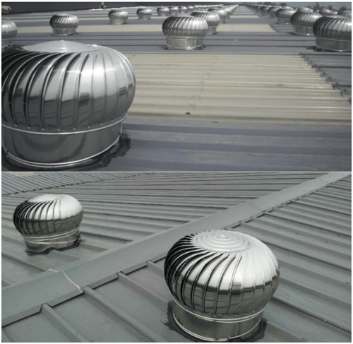 غطاء مدخنة دوارة من الستانلس ستيل لحماية سقف المدخ...