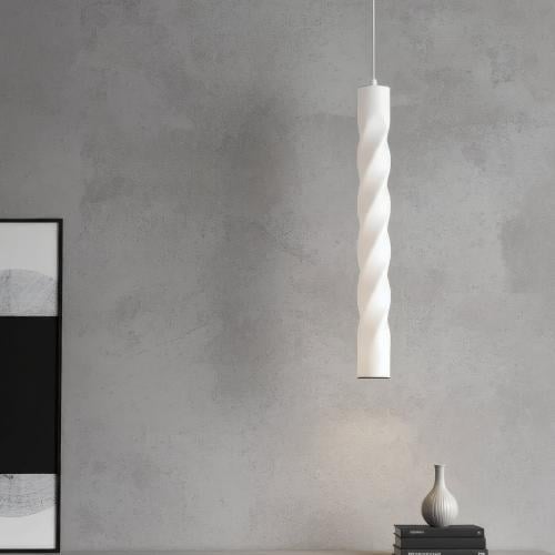 علاقي اسطواني حلزوني ابيض طول 50cm لمبة تغيير GU10