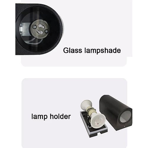 كشاف بوابة اسطواني مفرد جهة لمبة تركيب GU10