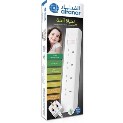 توصيلة كهرباء الفنار 4 مخارج بطول 3 متر الاصلية