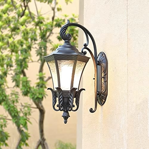 فانوس حائط خارجي أوروبي LED مقاوم للماء للفناء وال...