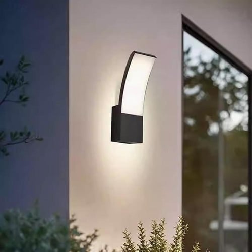 ابليك جداري LED اسود مربع طويل المنيوم