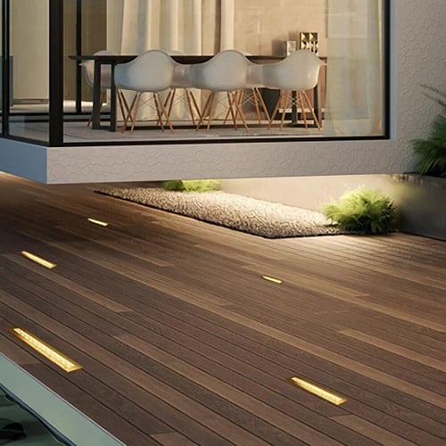 كشاف ارضي دفن مسطرة لون انارة اصفر