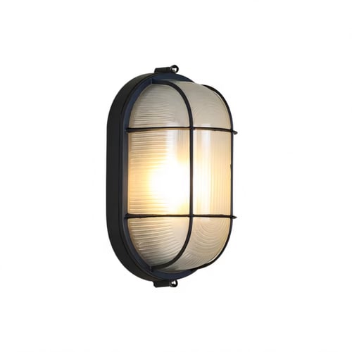 مصباح بيضاوي اسود مقاوم للانفجار ومقاوم للبخار للس...