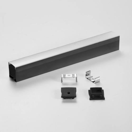 مجرى شريط ليد عرض 3.5 سم عمق 3.5 سم أسود طول 120 س...