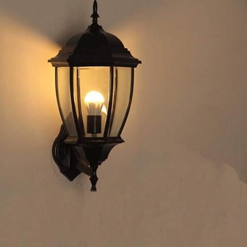 فانوس جدار اسود كبير E27
