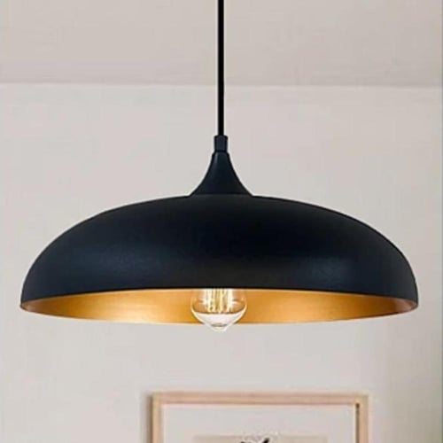 علاقي مودرن اسود مع ذهبي E27