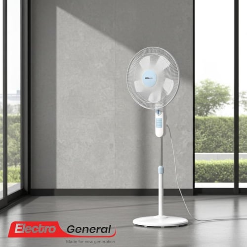مروحة ستاند Electro General FST-WB26 – أبيض أزرق