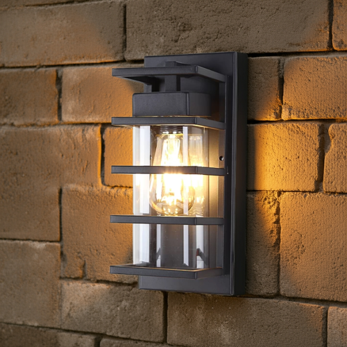 ابليك جداري خارجي اسود E27